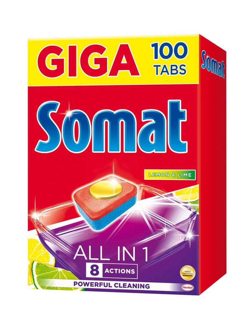 Somat All in One Lemon & Lime tablety do myčky 100 ks