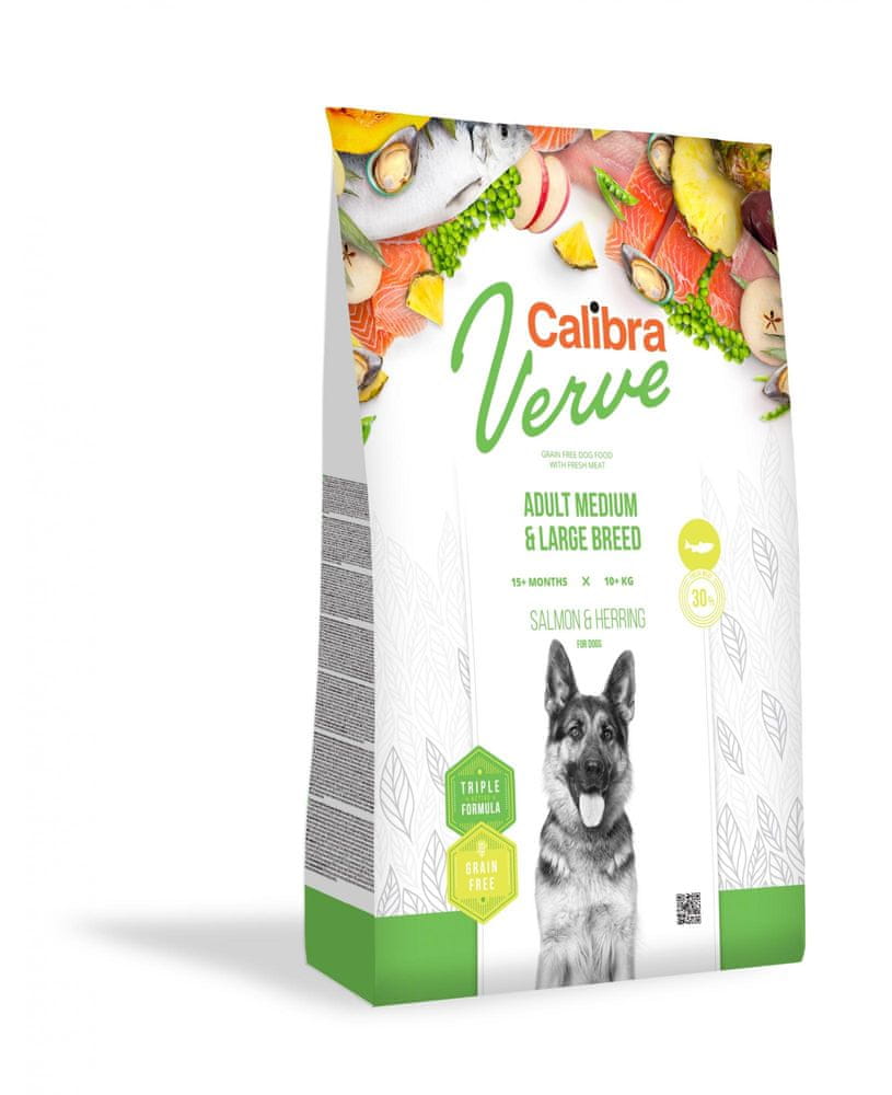 Calibra Dog Verve GF Adult Medium & Large Salmon & Herring 12 kg