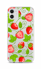 TopQ Kryt iPhone 12 silikon Strawberries 55300