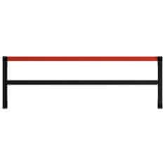 Greatstore Kovový rám pracovního stolu 175 x 57 x 79 cm černá a červená