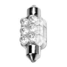 LAMPA LED žárovka, 6 LED, modrá, C5W