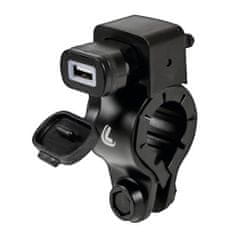 LAMPA Nabíječka USB s držákem na řídítka motocyklu 2400 mA 12/24 V USB-FIX TUBE