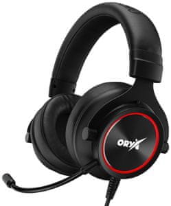 Herní sluchátka Niceboy ORYX X500 Shadow (oryx-x500-shadow) drátová prostorovy zvuk 53mm měniče měkké náušníky