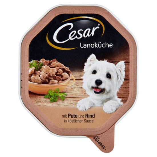 Cesar vanička s krůtím a hovězím 14 x 150g