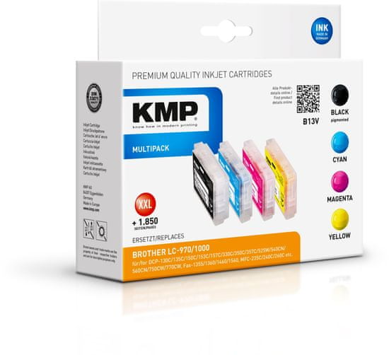 KMP Brother LC-970 XXL / LC-1000 XXL Multipack (Brother LC970 XXL / LC1000 XXL Multipack) sada inkoustů pro tiskárny Brother