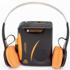 GPO Retro Cassette Walkman Bluetooth, černá/oranžová