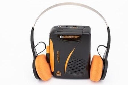moderní walkma gpo retro casette walkman mikrofon pro hlasový záznam zabudovaný reproduktor 5 funkčních tlačítek fm rádio funkce automatického zastavení aa baterie sluchátka v balení