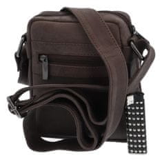 Bellugio Menší kožená crossbody Jan, hnědá