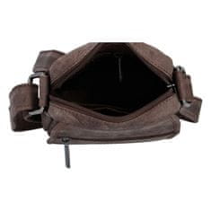 Bellugio Menší kožená crossbody Jan, hnědá