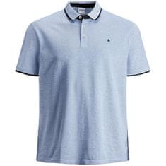 Jack&Jones Plus Pánské polo triko Slim Fit JJEPAULOS 12143859 Bright Cobalt (Velikost 5XL)