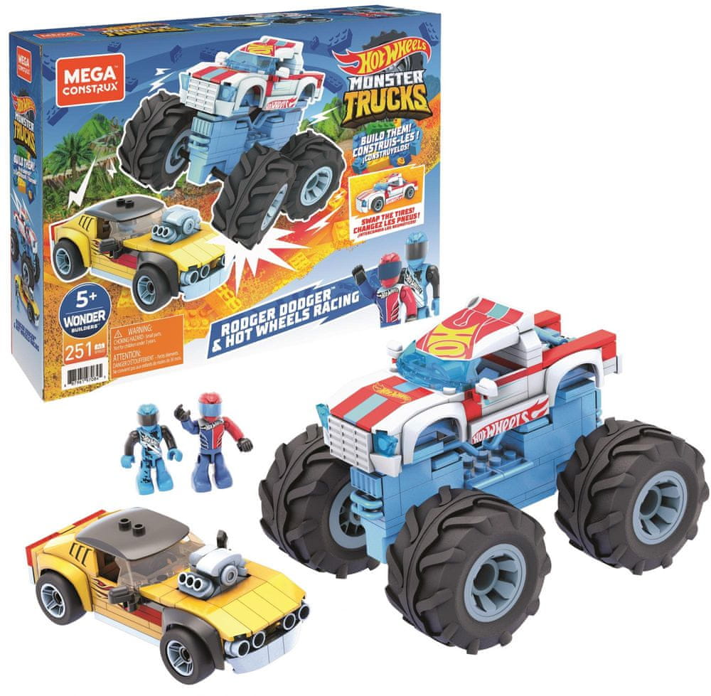 MEGA BLOKS Mega Construx Hot Wheels Rodger Dodger a závodění GYG22