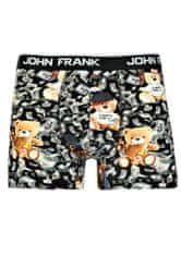 John Frank Pánské boxerky JFBD312, Černá, L