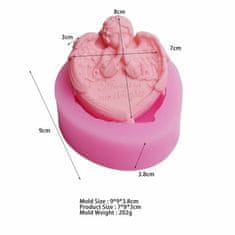 Kraftika 3d silikonová formička - andílek, rozměry 9 cm, 1 kus