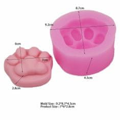 Kraftika 3d silikonová formička - kočičí tlapka