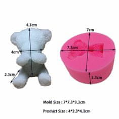 Kraftika 3d silikonová formička - medvídek teddy, nemluvit zlo