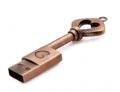 USB ve tvaru klíče SRDCE bronz, 8 GB, USB 2.0