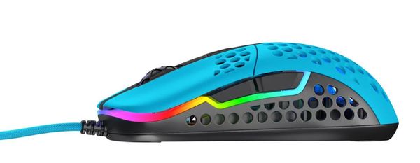 Xtrfy M42 RGB, modrá (M42-RGB-BLUE) myš optický senzor 16 000 DPI herní hladký skluz Omron 20M(OF) 59 gramů