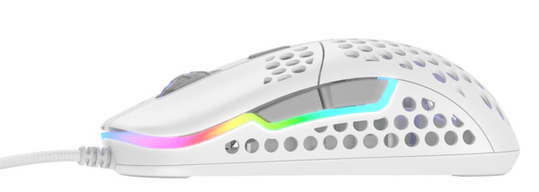 Xtrfy M42 RGB, bílá (M42-RGB-WHITE) myš optický senzor 16 000 DPI herní hladký skluz Omron 20M(OF) 59 gramů