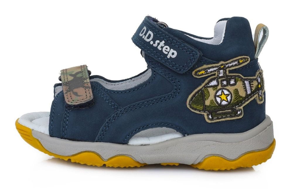 D-D-step chlapecké kožené sandály AC64-999A 30 tmavě modrá
