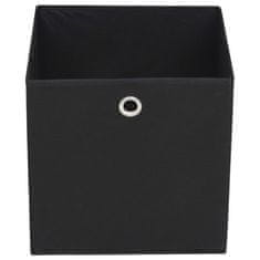 shumee Úložné boxy 4 ks netkaná textilie 28 x 28 x 28 cm černé