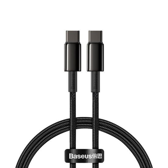 BASEUS Data kabel USB-C / USB-C PD QC 100W 5A 1m, černý