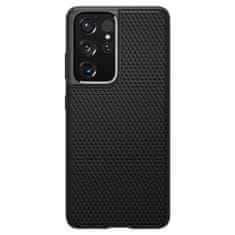 Spigen Liquid Air silikonový kryt na Samsung Galaxy S21 Ultra, černý