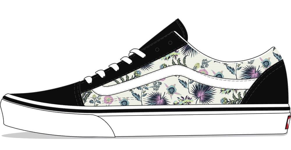 Vans dívčí tenisky UY Old Skool Paradise Floral VN0A4BUU4QG1 28 černá