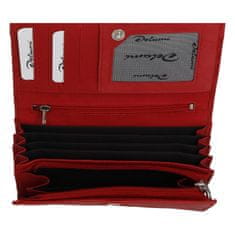 Delami Dámská praktická kožená peněženka s proužkem Draha, červená