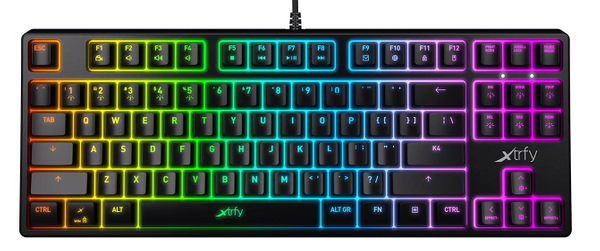 Xrtfy K4 TKL RGB, Kailh Red, US, černá (XG-K4-RGB-TKL-R-US) herní klávesnice drátová