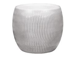 Ceramicus Obal keramický PLISSEE SOUDEK d 17 cm s proužky lesklý šedý