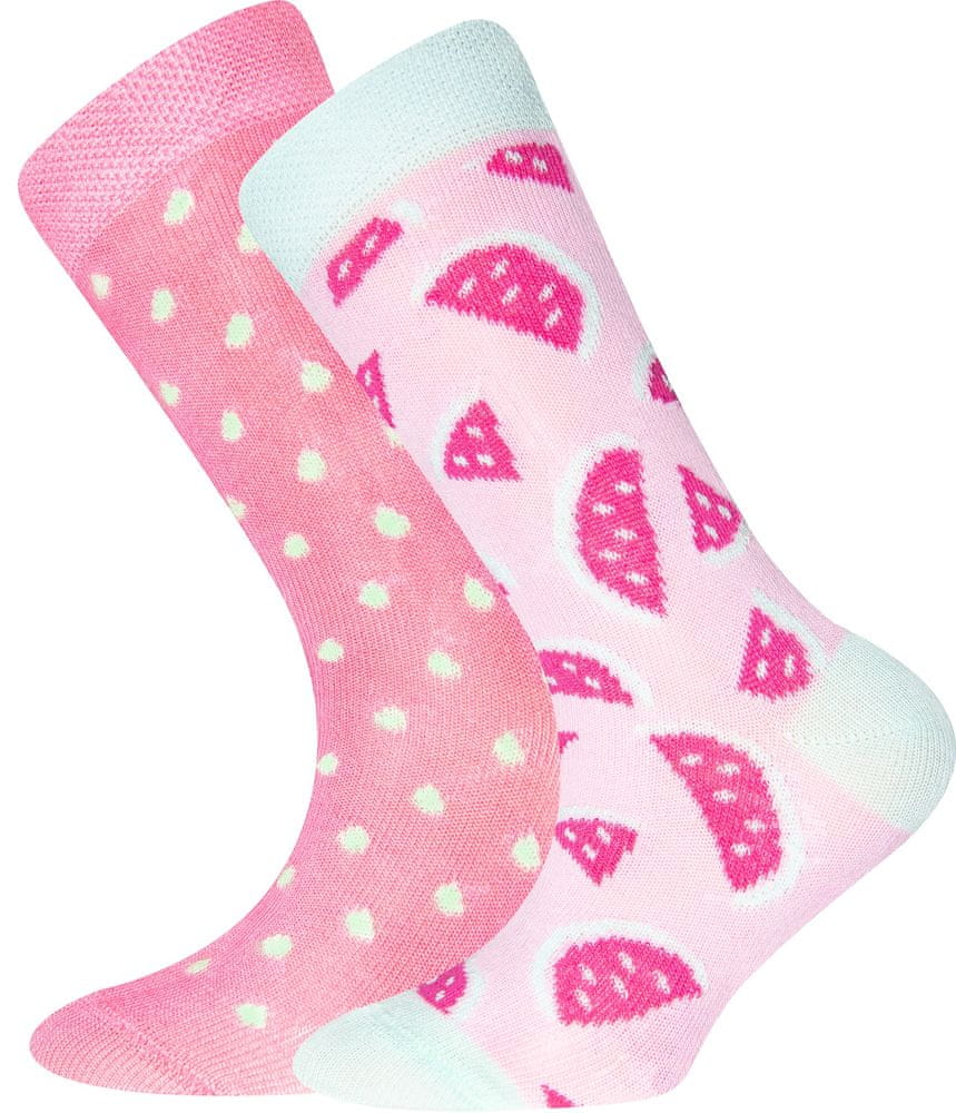 EWERS 2pack dívčích ponožek 201282 39-42 růžová