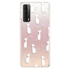 iSaprio Silikonové pouzdro - Cat pattern 05 - white pro Huawei P Smart 2021