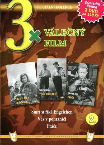 3x Válečný film 2: Smrt si říká Engelchen, Ves v pohraničí, Práče /papírové pošetky/ (3DVD)