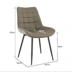 ATAN Židle SARIN - šedohnědá/černá