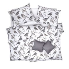 SCANquilt povlečení SATÉN DESIGN grey birds