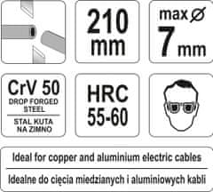 YATO Kleště štípací boční 210 mm