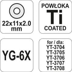 YATO Náhradní kolečko do řezačky 22 x 11 x 2 mm