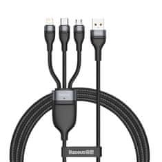 BASEUS Data kabel 3in1 USB - Lightning / USB-C / Micro USB 1.2m 5A 40W, černý
