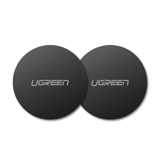 Ugreen 2x kovový plíšek pro magnetický držák na mobil do auta, černý