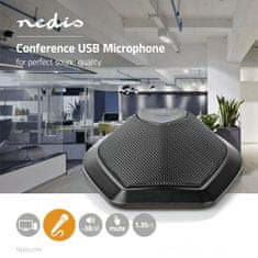 Nedis MICCU100BK konferenční mikrofon, tlačítko ztlumení, USB