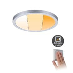 Paulmann PAULMANN LED vestavné svítidlo Areo VariFit IP44 kruhové 175mm 13W matný chrom WarmDim 3-krokové-stmívatelné 929.91 92991