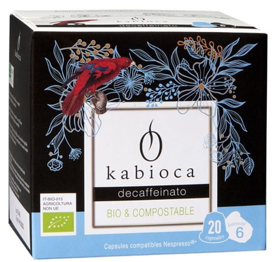 Kabioca BIO kompostovatelné kávové kapsle pro Nespresso Decaffeinato 20 ks