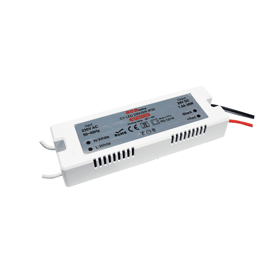 ACA Lightning  LED napájecí zdroj plastový 230V AC ->24V DC/36W/1,5A/IP20