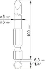 YATO Sada bitů 1/4" 2 ks profil Y L=100 mm #2, #4