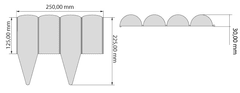 GardenPlast PalGarden obrubník na palisády (10 ks) tmavohnedá