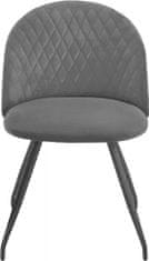 Danish Style Jídlení židle Harper (SET 2 ks), šedá