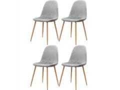Danish Style Jídelní židle Ines (SET 4 ks), šedá
