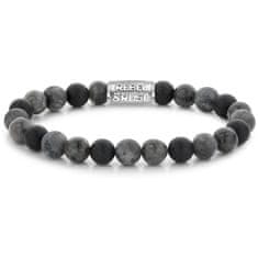 Rebel & Rose Korálkový náramek Grey Rocks RR-80069-S (Rozměr 16,5 cm - S)