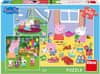 Dino Peppa Pig na prázdninách puzzle 3x55 dílků