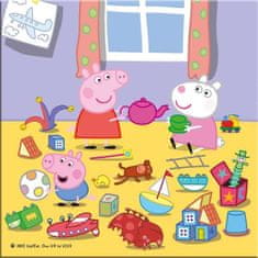 Dino Peppa Pig na prázdninách puzzle 3x55 dílků